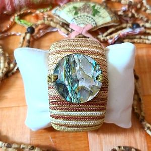 Vintage Abalone Shell Cuff